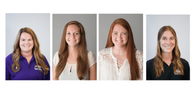 Athletic trainers (from left) Kailin Parker, Amanda Compton, Maureen Wood and Hailey Wiest. Courtesy of: University of Montevallo.