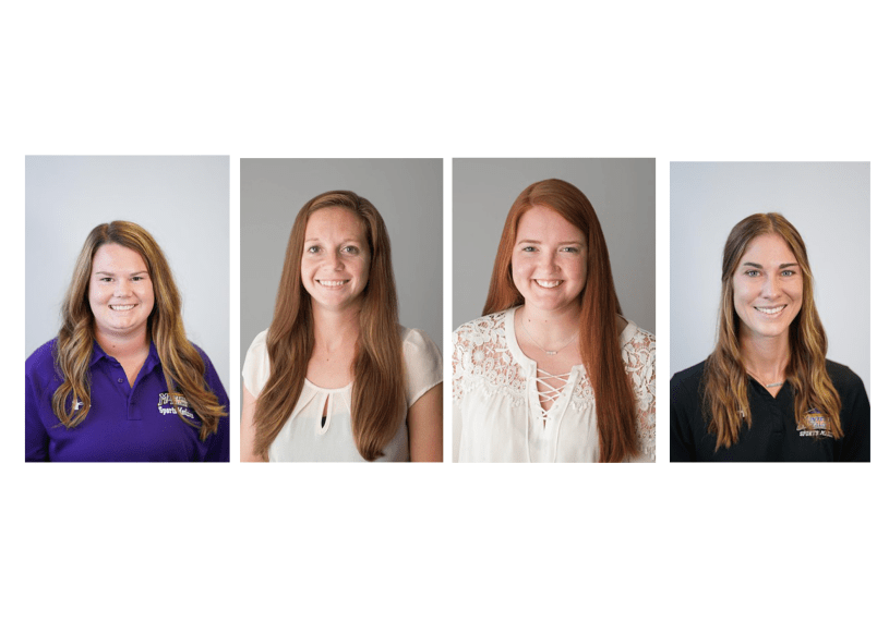 Athletic trainers (from left) Kailin Parker, Amanda Compton, Maureen Wood and Hailey Wiest. Courtesy of: University of Montevallo.