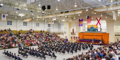 Graduation ceremony inside Student Activity Center